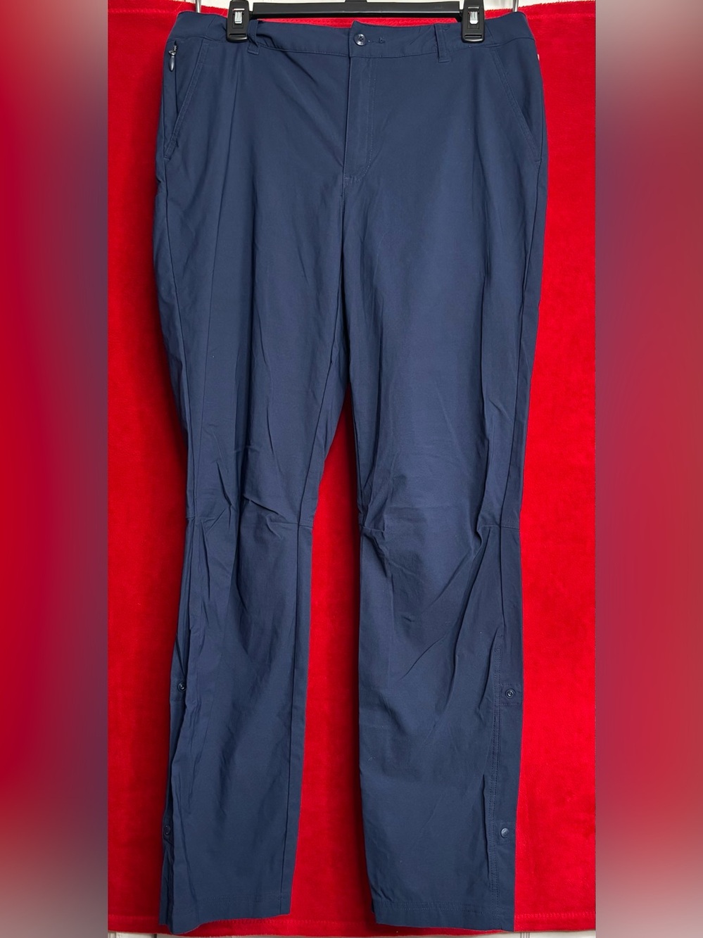Columbia Saturday Trail Roll Up Pants Hiking Navy Blue Convertible 12R